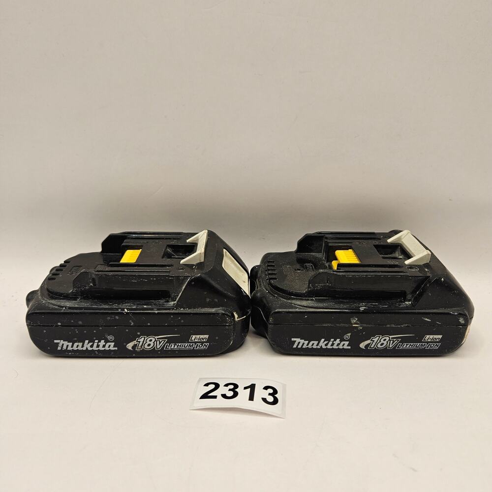 LOT OF 2 NON WORKING MAKITA BL1815 18V RECHARGEABLE LITHIUM BATTERY